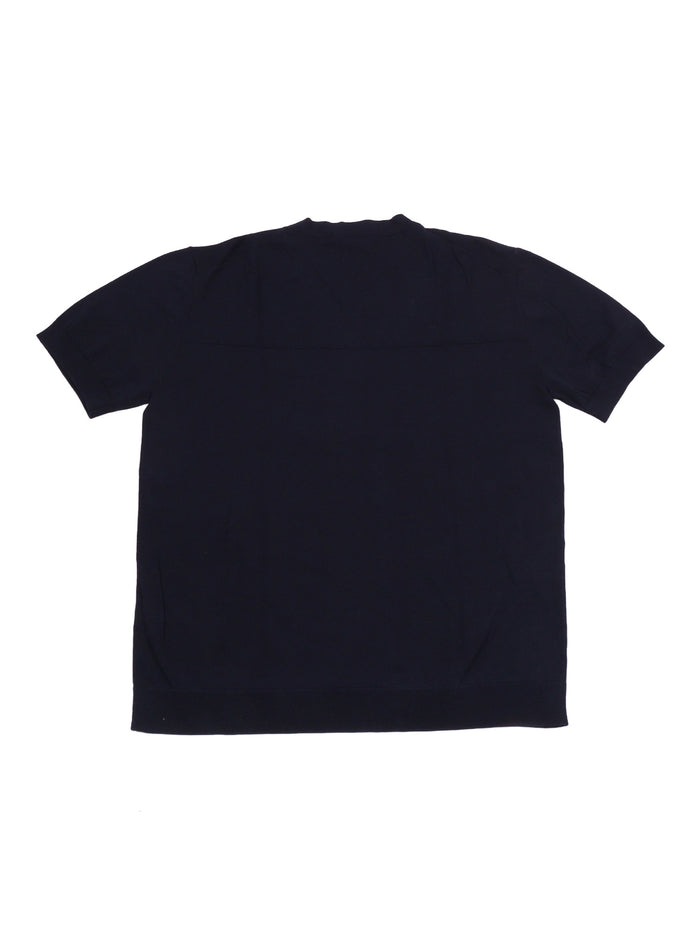 Short Sleeve T-Shirt Blue Cotton Sleeves