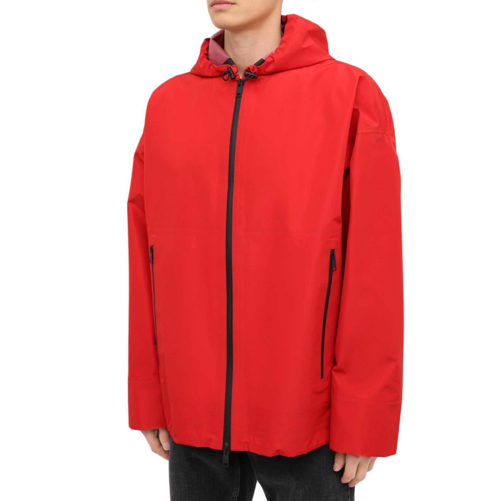Windbreaker Jacket Red Polyamide Polyester