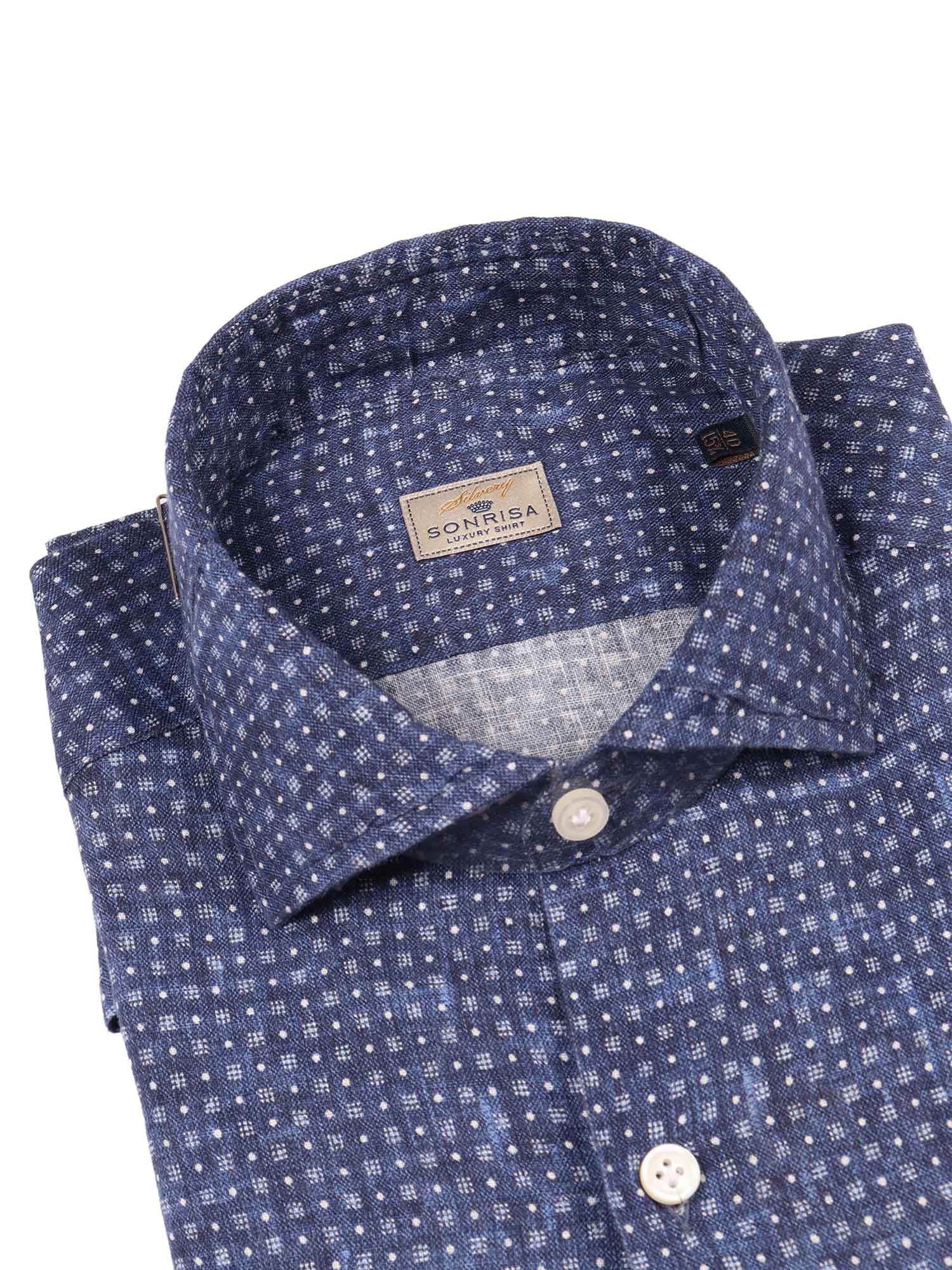 Mens Shirt Blue Cotton