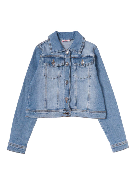 Jacket Blue Cotton Elastane