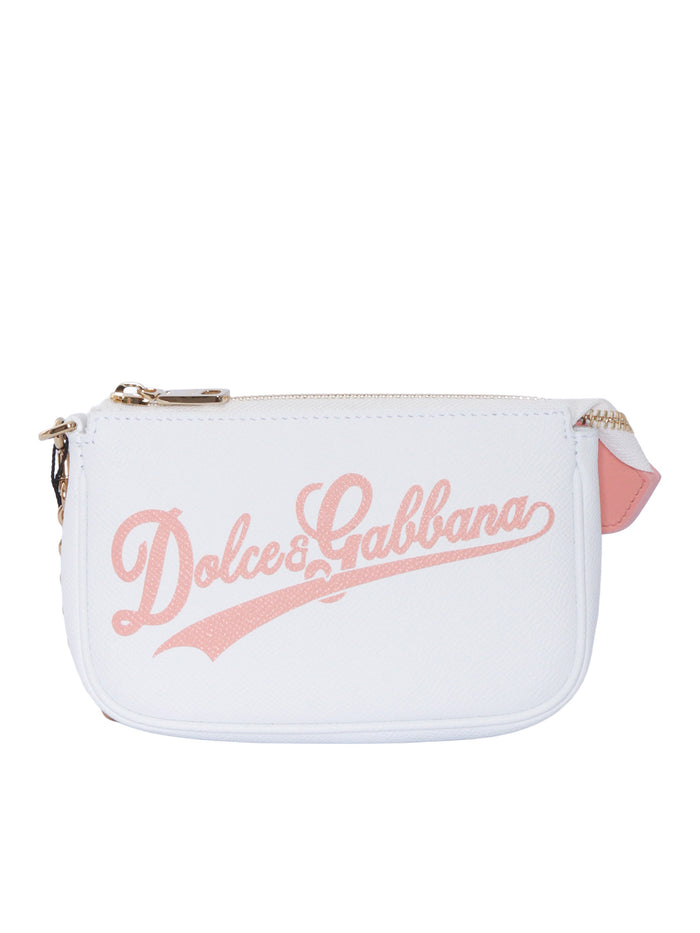SHOULDER BAG Pink Calf Leather Fabric 2 Cotton