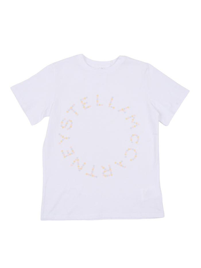 T-SHIRT-TOP White Cotton Short Sleeves T-shirt
