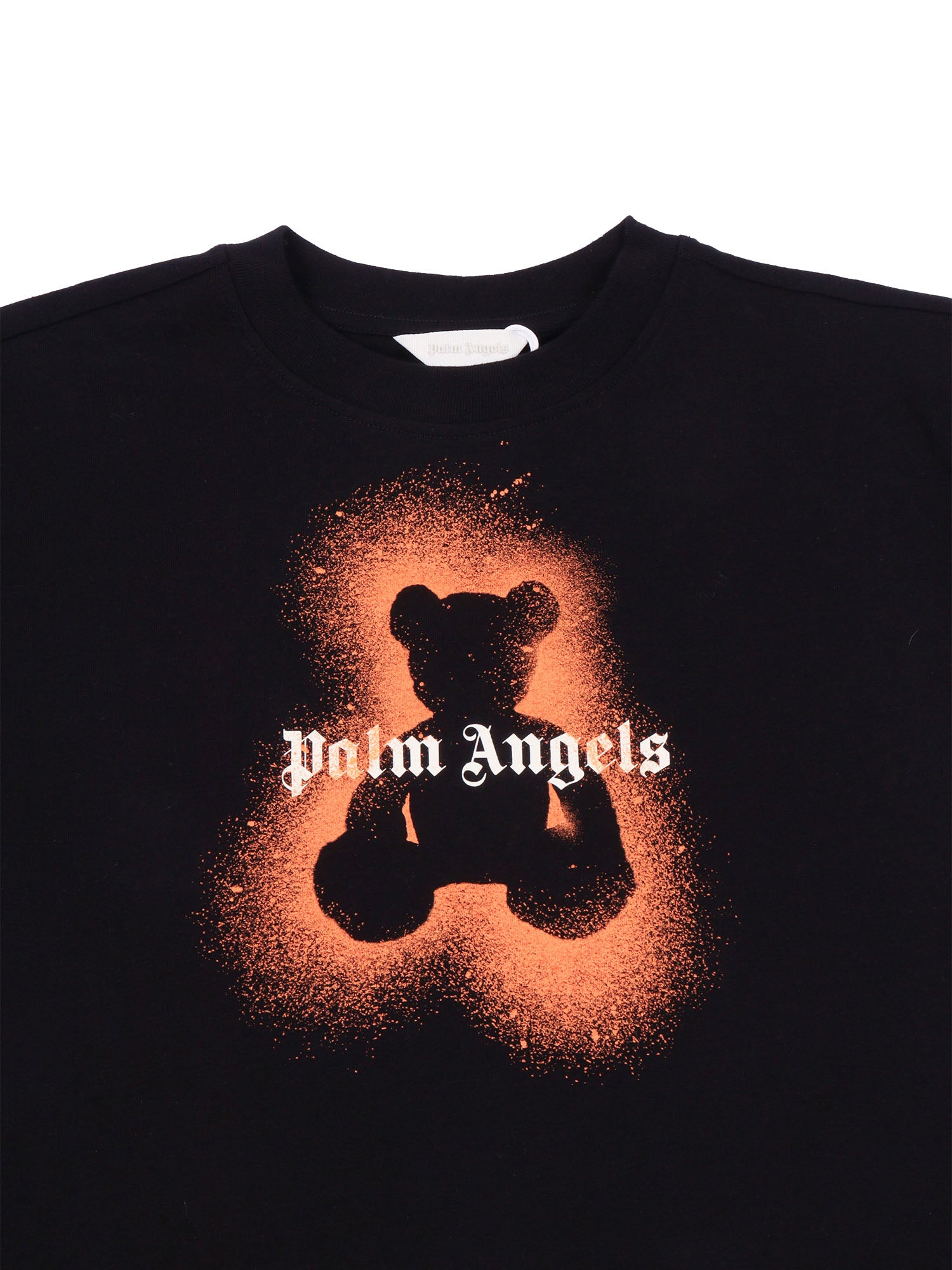 Pa Spray Bear Reg T-Shirt Boy Black Cotton Short Sleeves