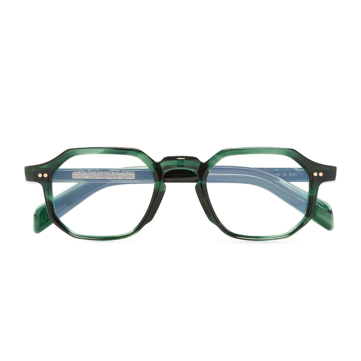 Cutler And Gross GRAHAM GR11 03 Striped Dark Green Verde Acetate Occhiali Da Vista