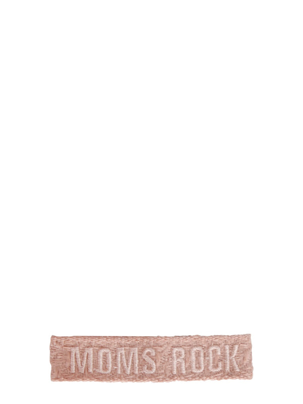 Braided Fabric Bracelet With Embroidery Pink Bracelets