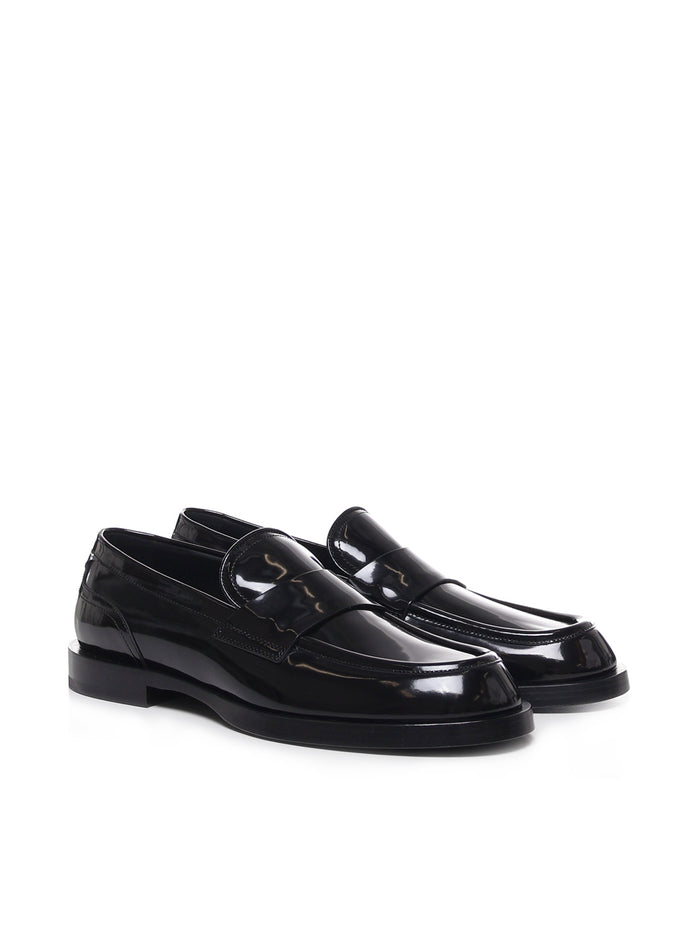 Dolce & Gabbana Flat Shoes Black Calfskin