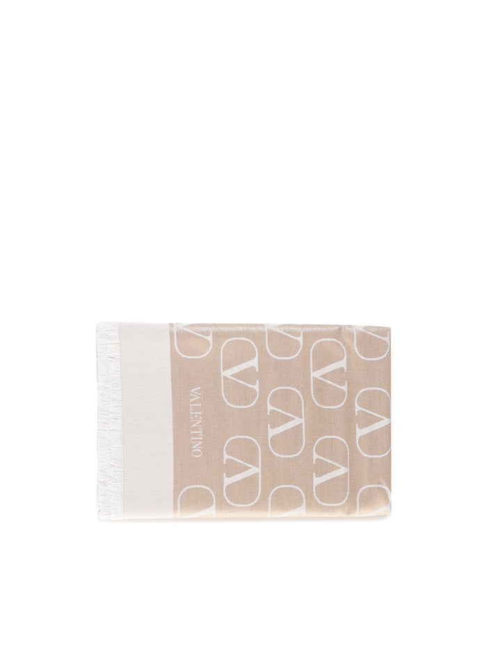 Valentino Garavani Scarfs Brown Silk