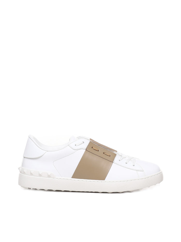 Valentino Garavani Sneakers White, Sand Calfskin