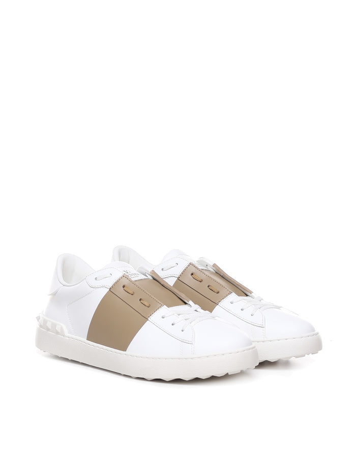 Valentino Garavani Sneakers White, Sand Calfskin