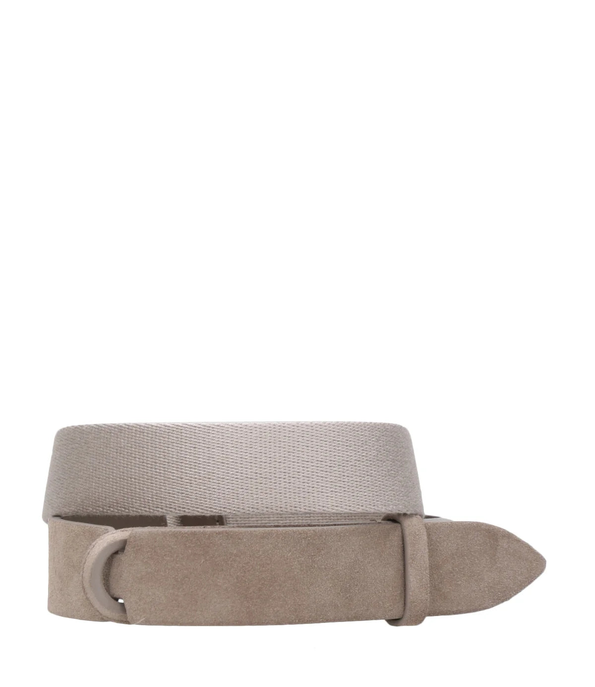 Nobuckle Suede Brown Belt