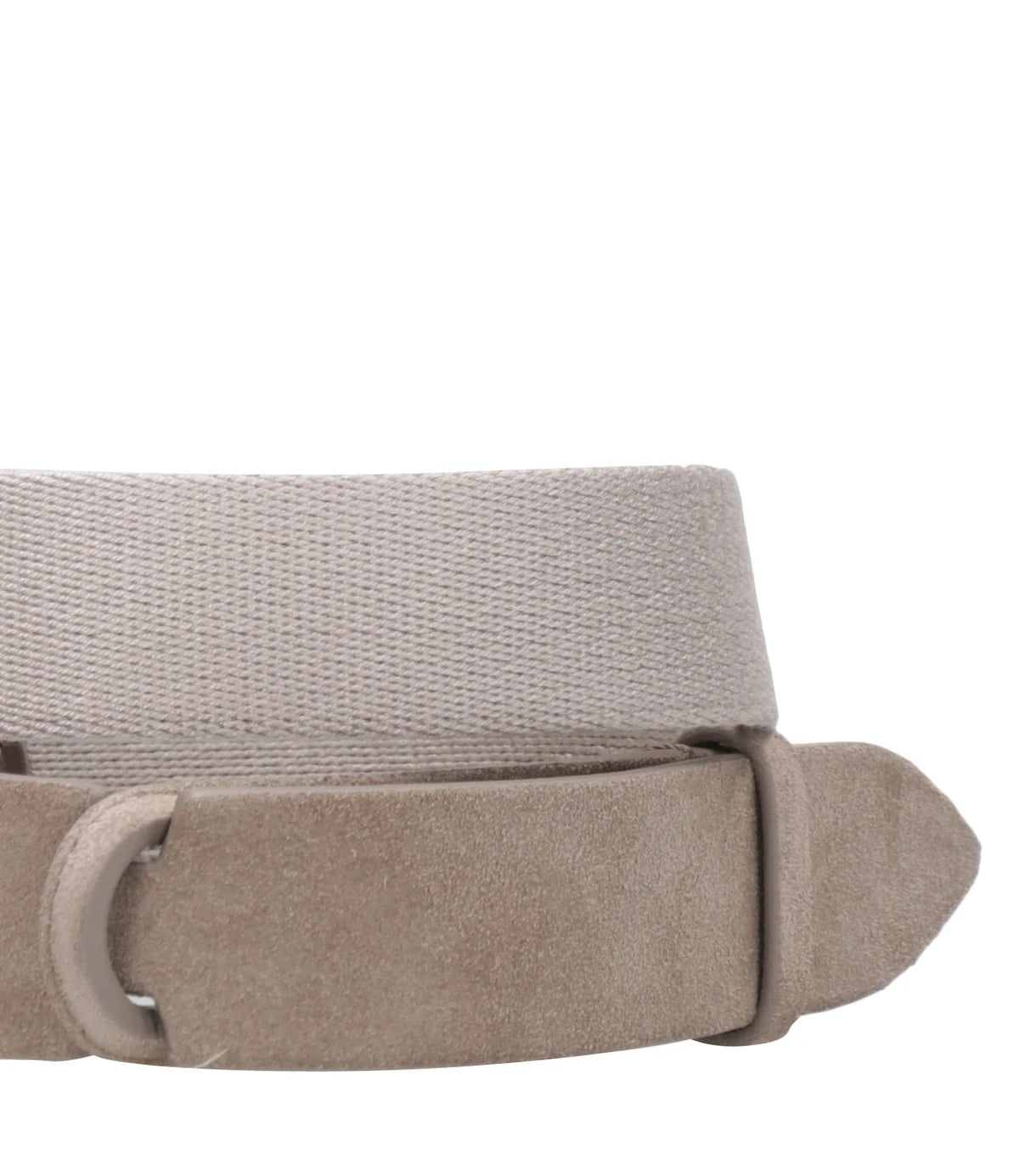 Nobuckle Suede Brown Belt