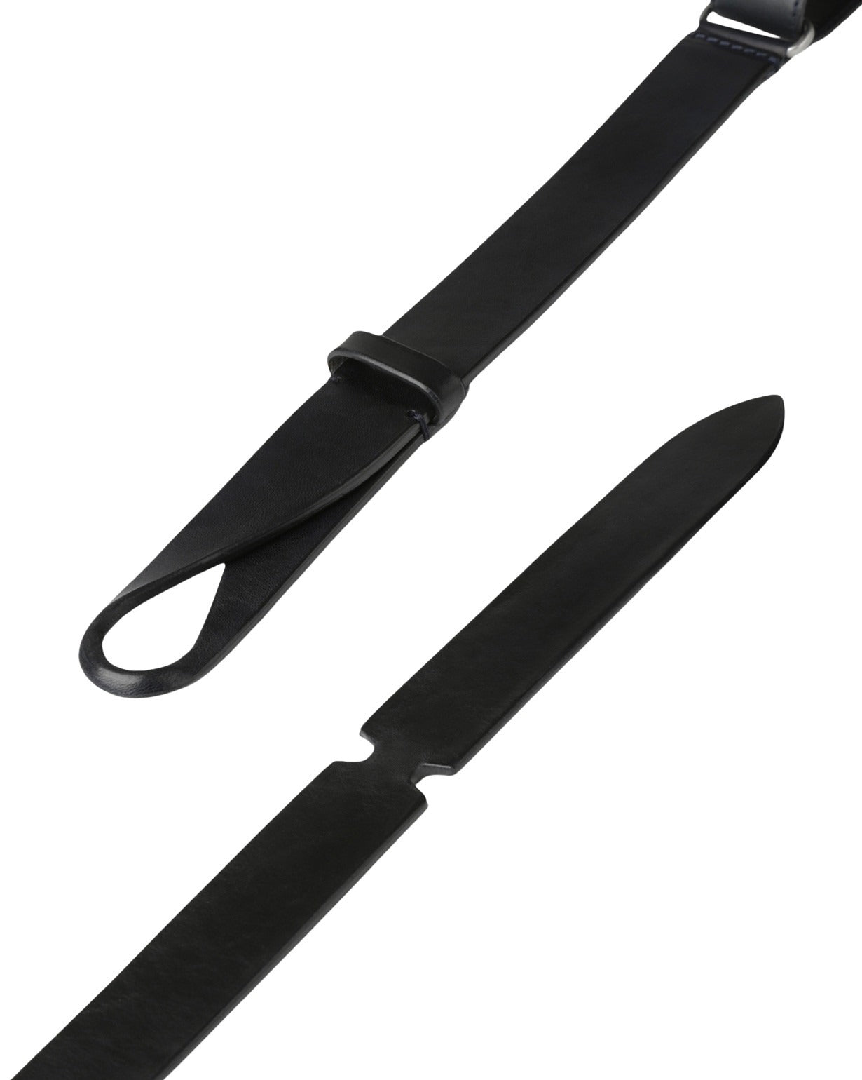 Nobuckle Bull Blue Leather Belt