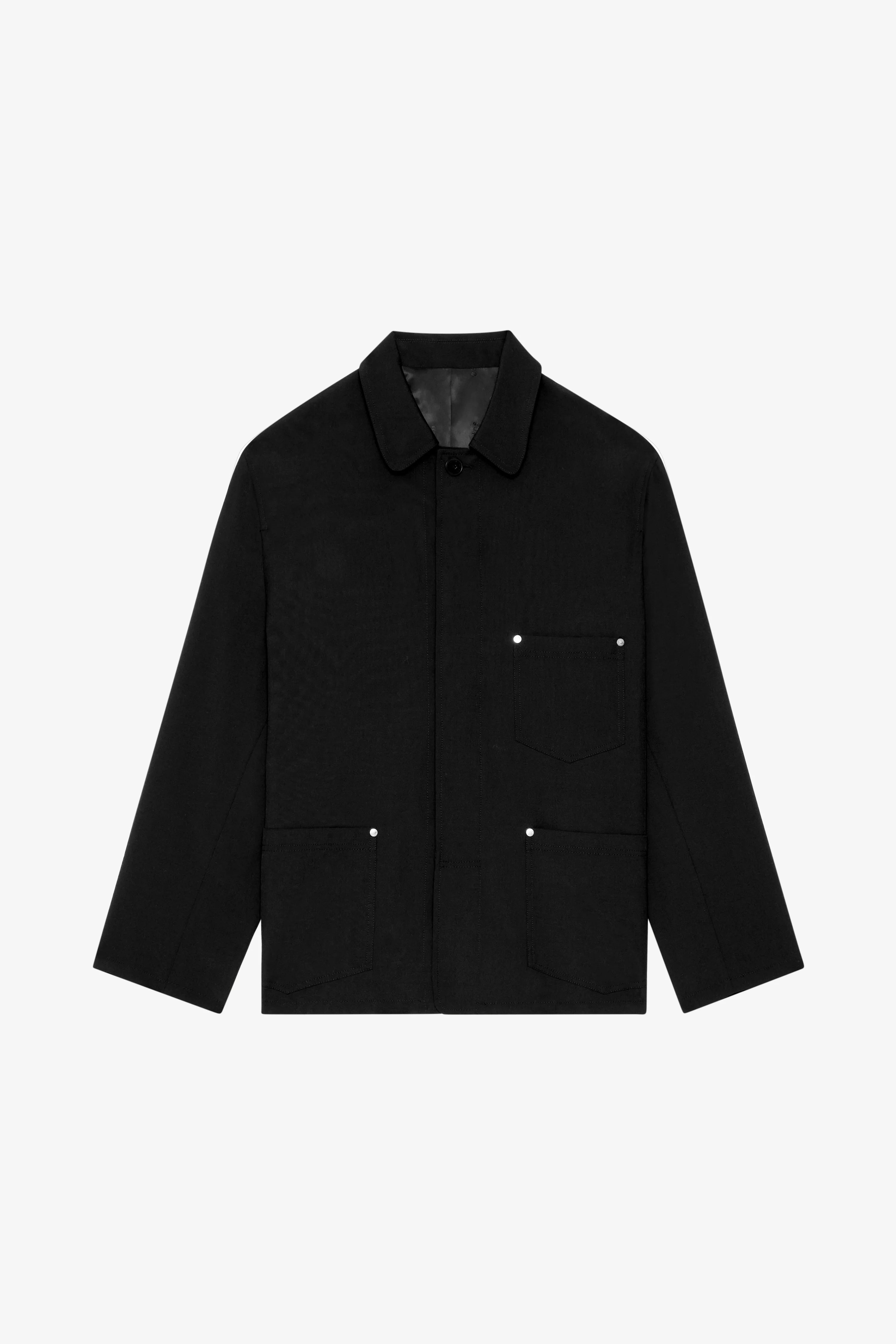 Dressed Up Worker Jacket Black Polyester Wool