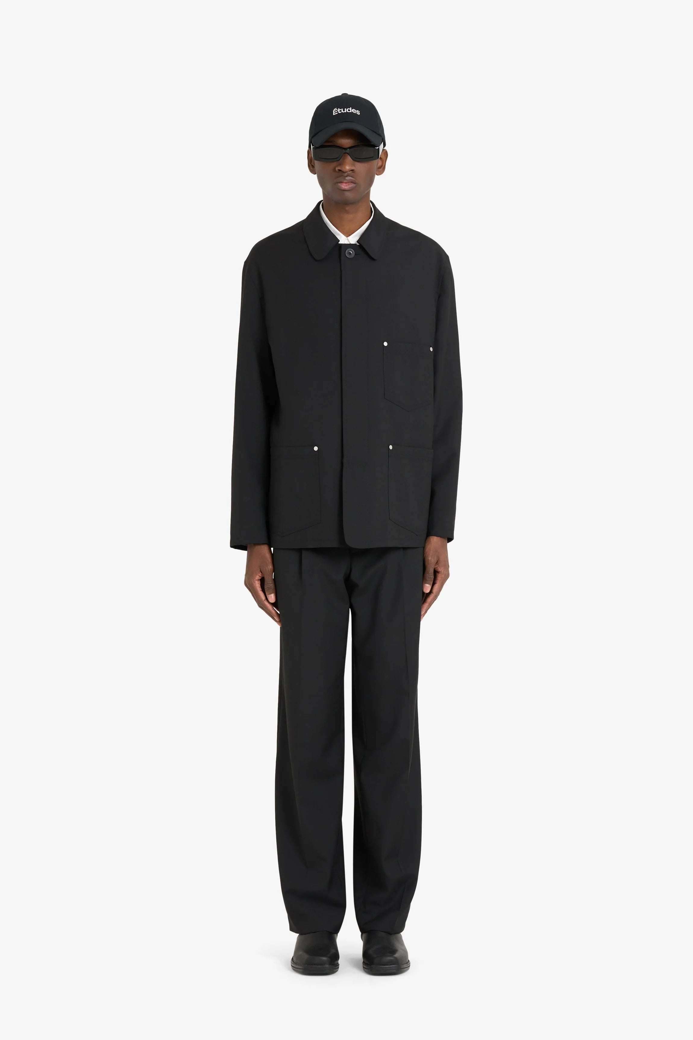 Dressed Up Worker Jacket Black Polyester Wool
