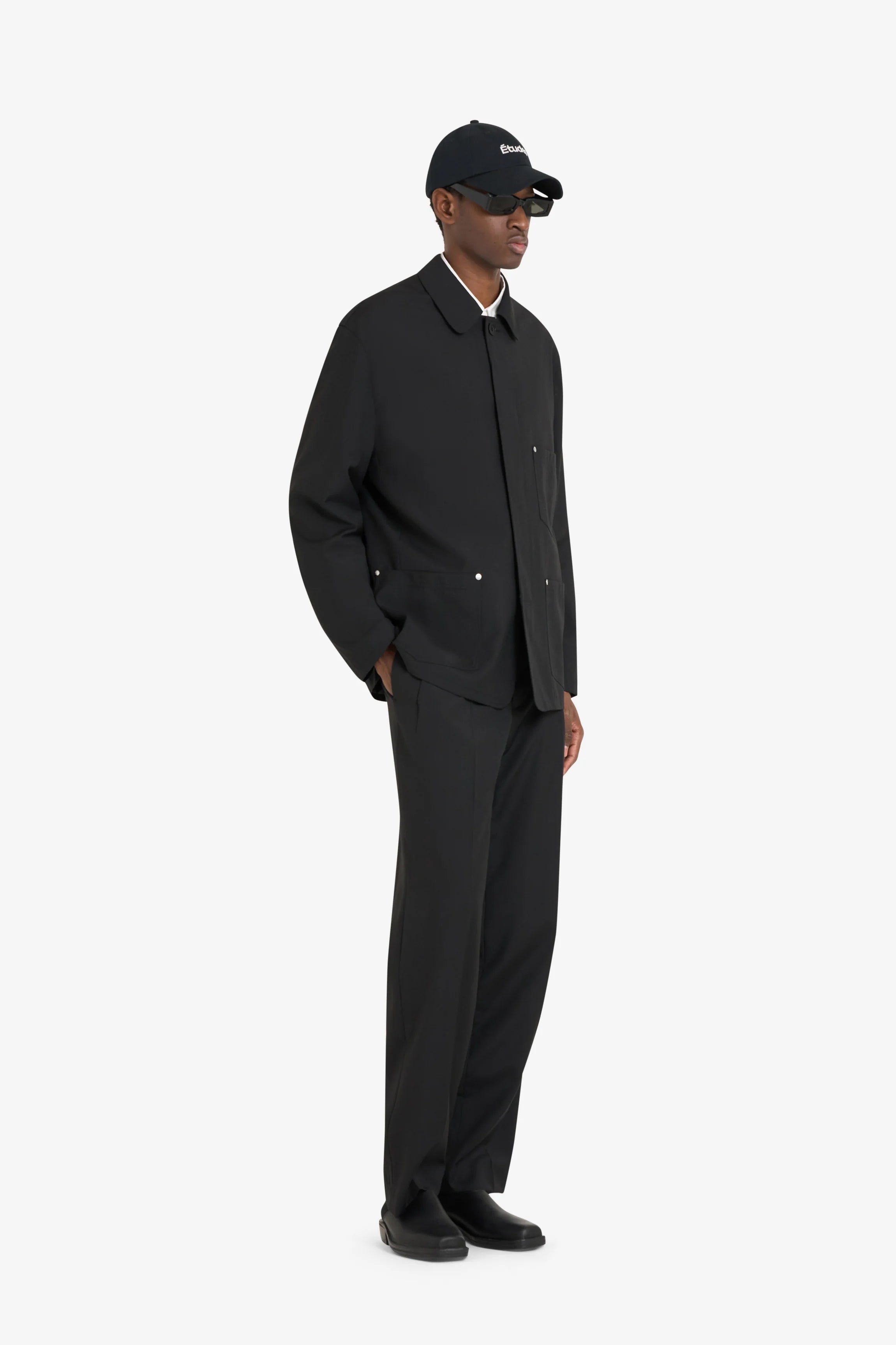Dressed Up Worker Jacket Black Polyester Wool