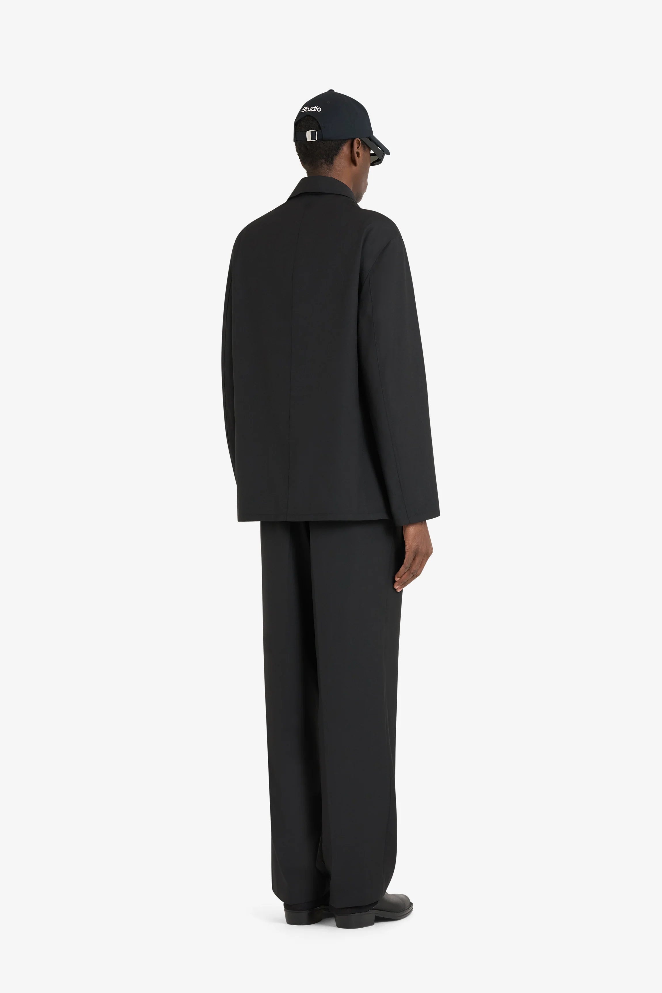 Dressed Up Worker Jacket Black Polyester Wool