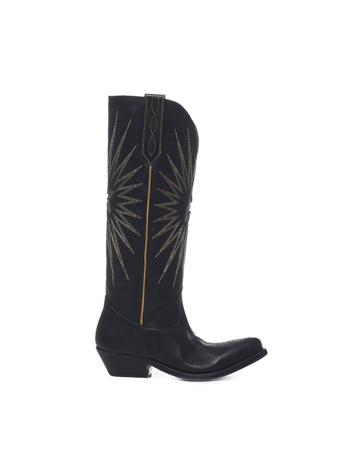 Golden Goose Boots Black Cow Leather