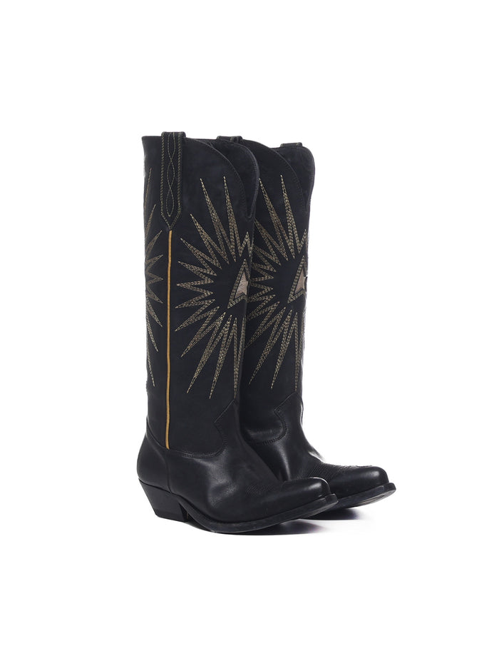 Golden Goose Boots Black Cow Leather