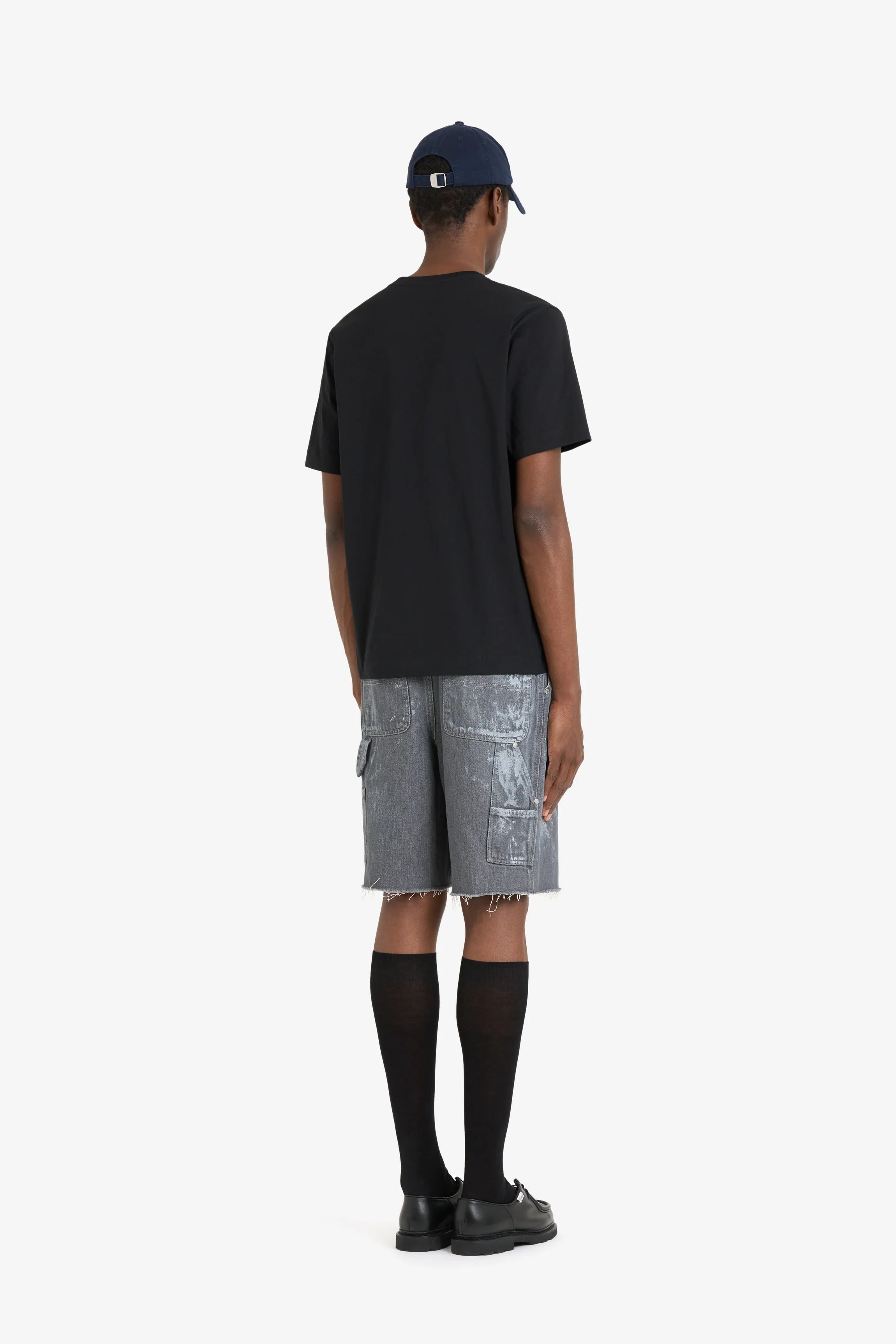 Regular T-shirt E Black Organic Cotton Tshirt