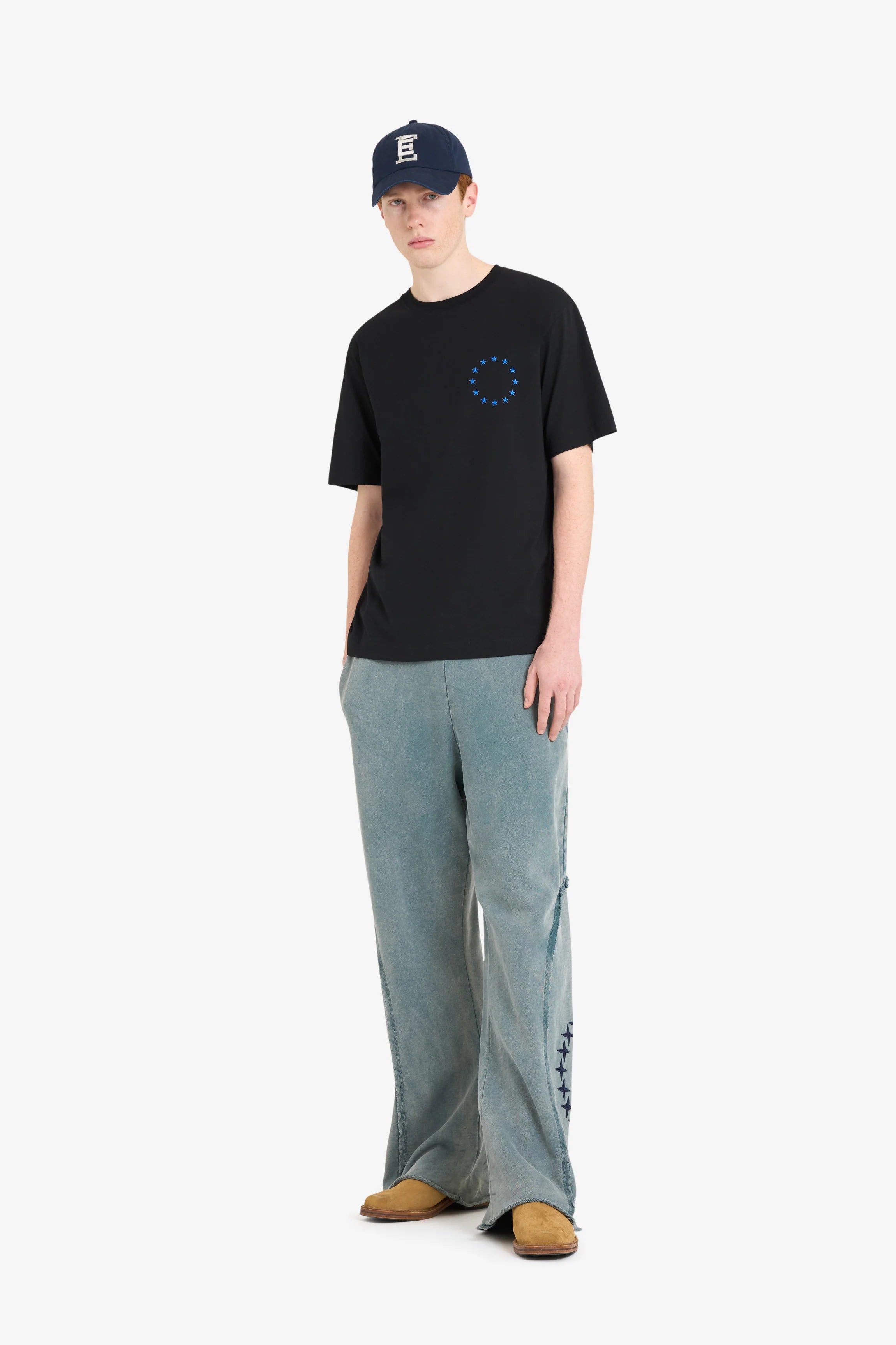 Regular T-shirt Europa Black Organic Cotton Tshirt