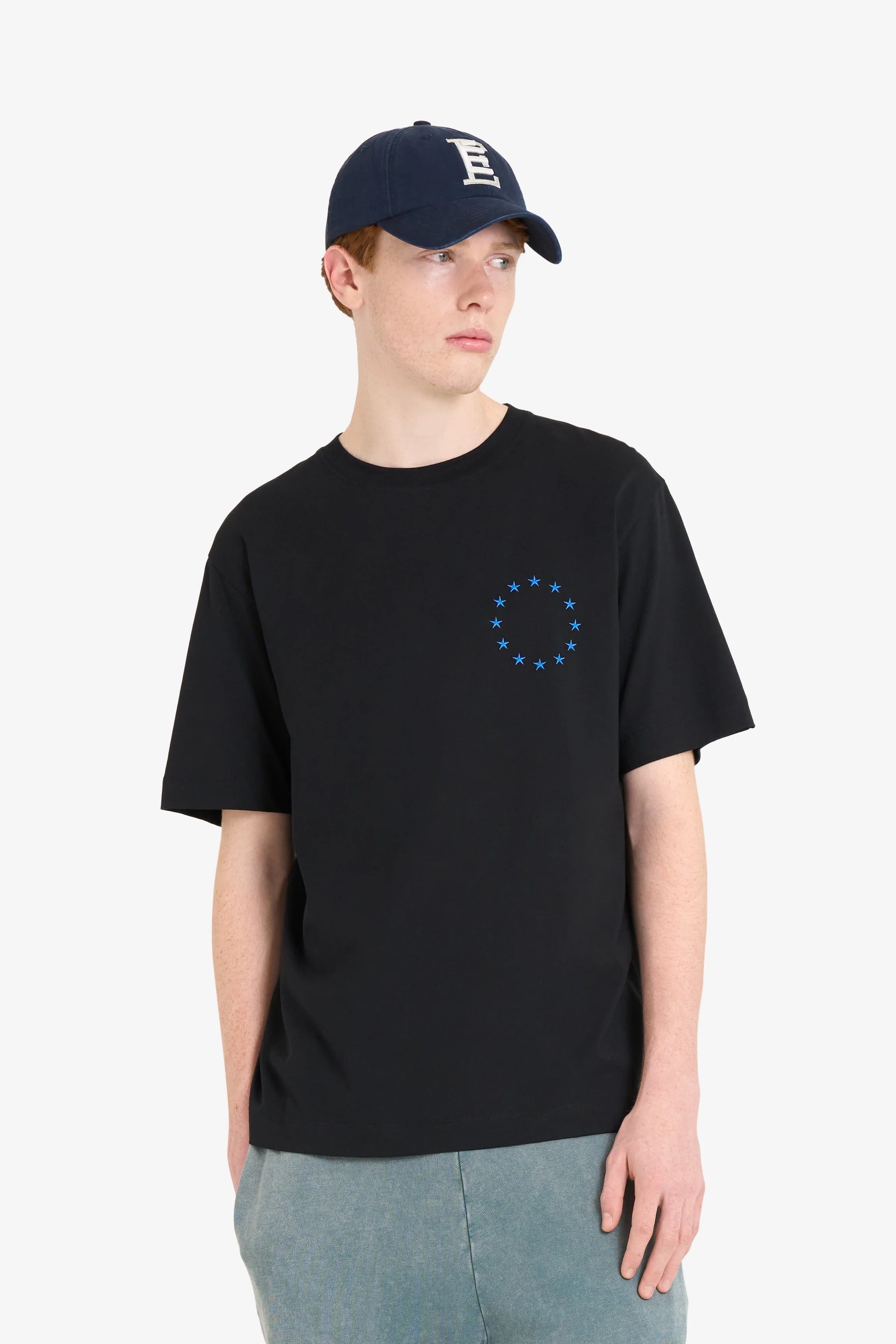 Regular T-shirt Europa Black Organic Cotton Tshirt