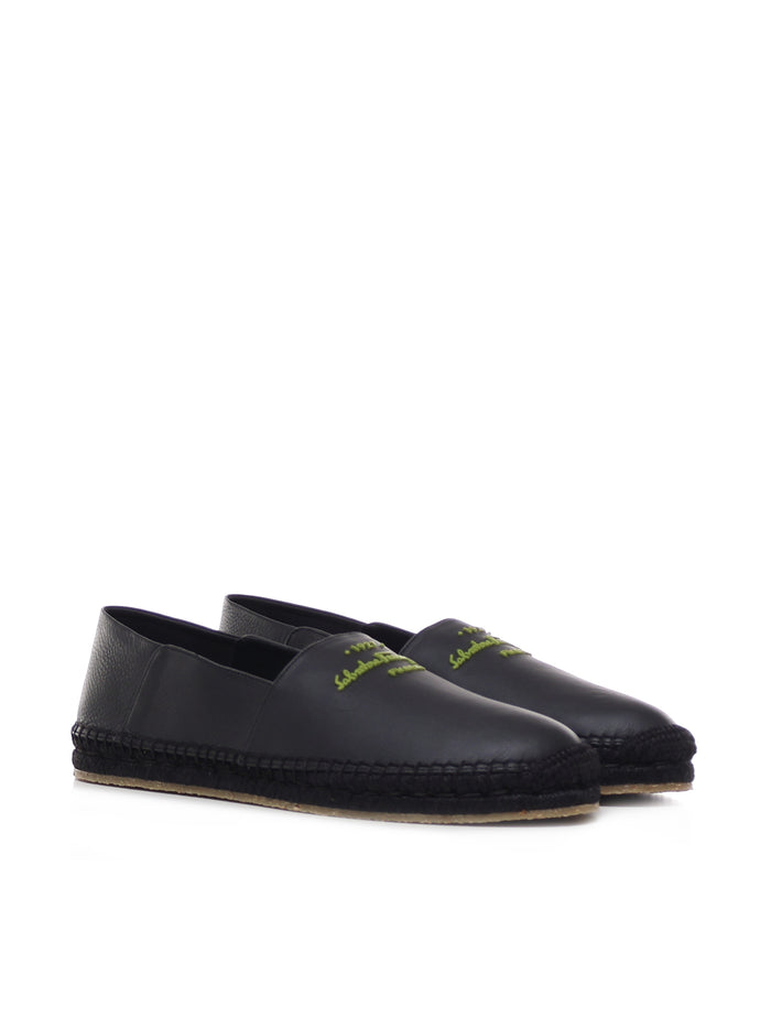 Ferragamo Flat Shoes Black Lambskin