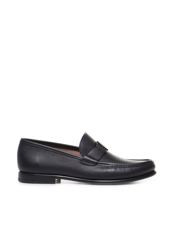 Ferragamo Flat Shoes Black Calfskin