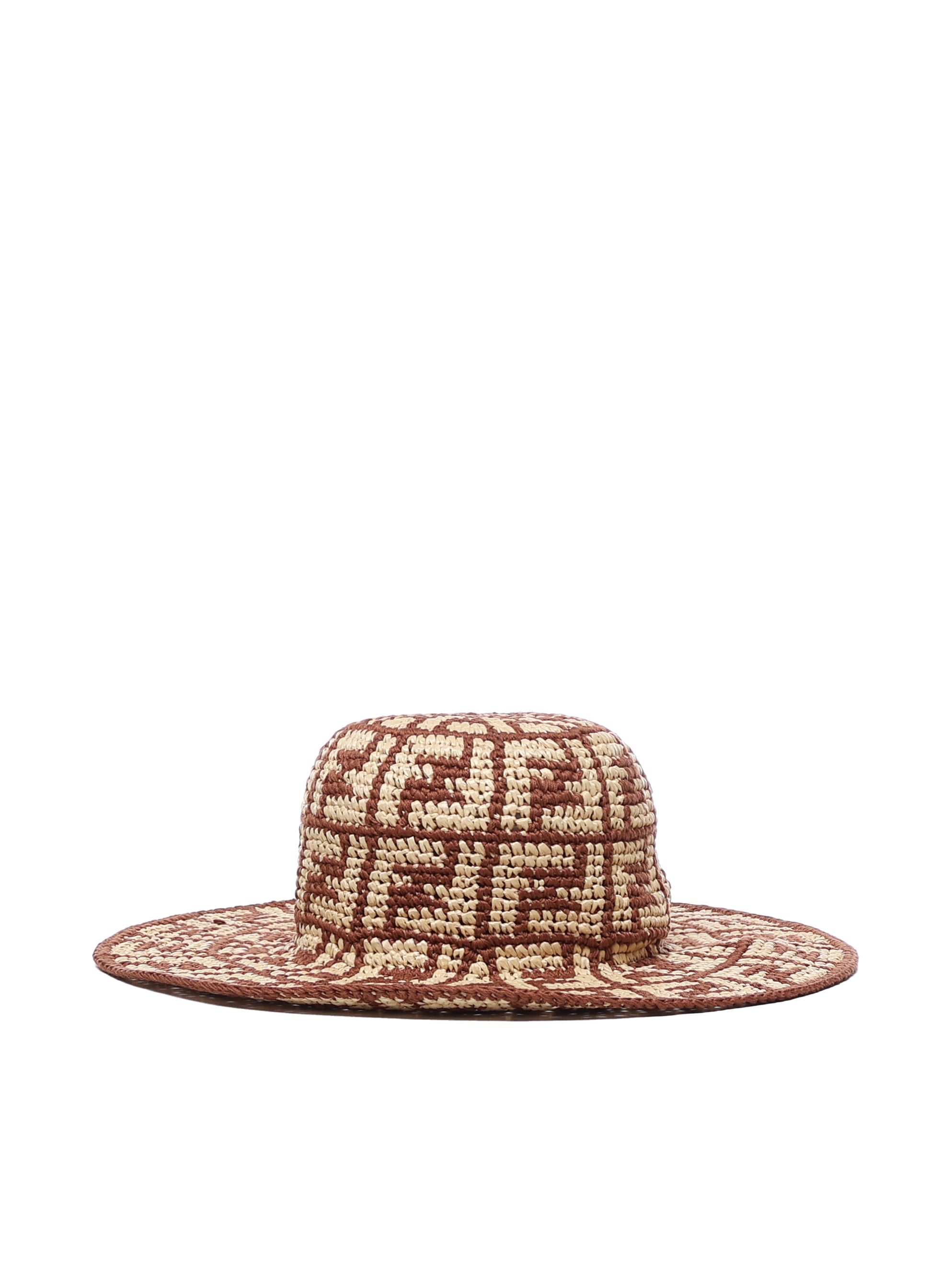 Fendi Hats Beige, Brown Cotton