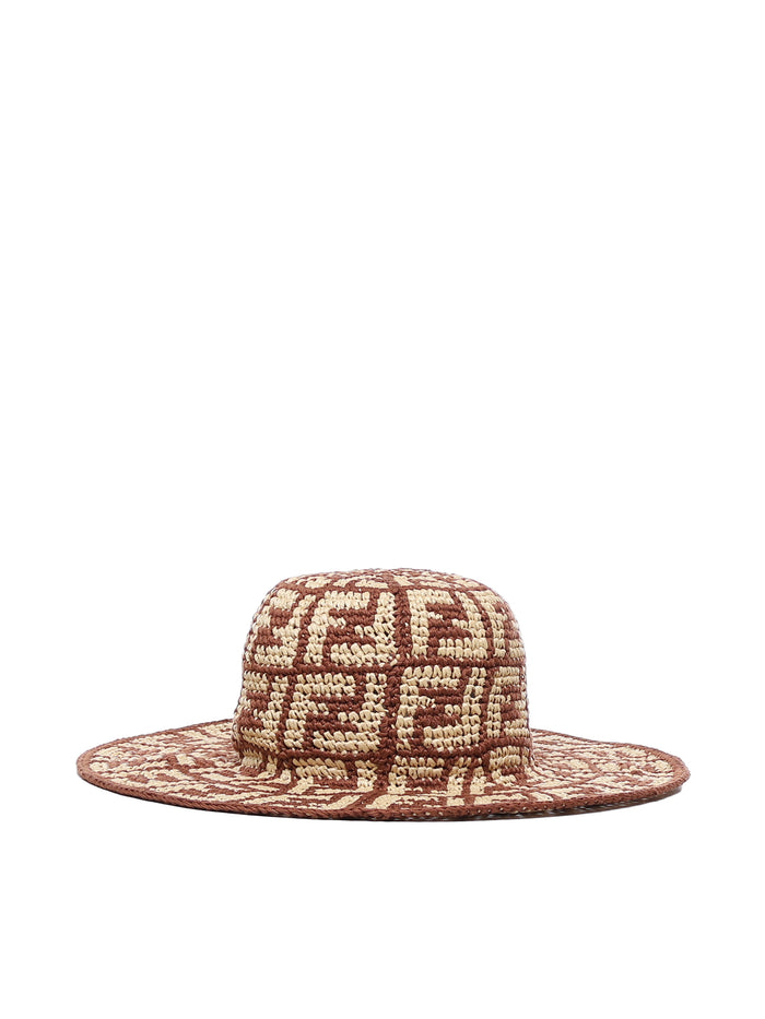 Fendi Hats Beige, Brown Cotton