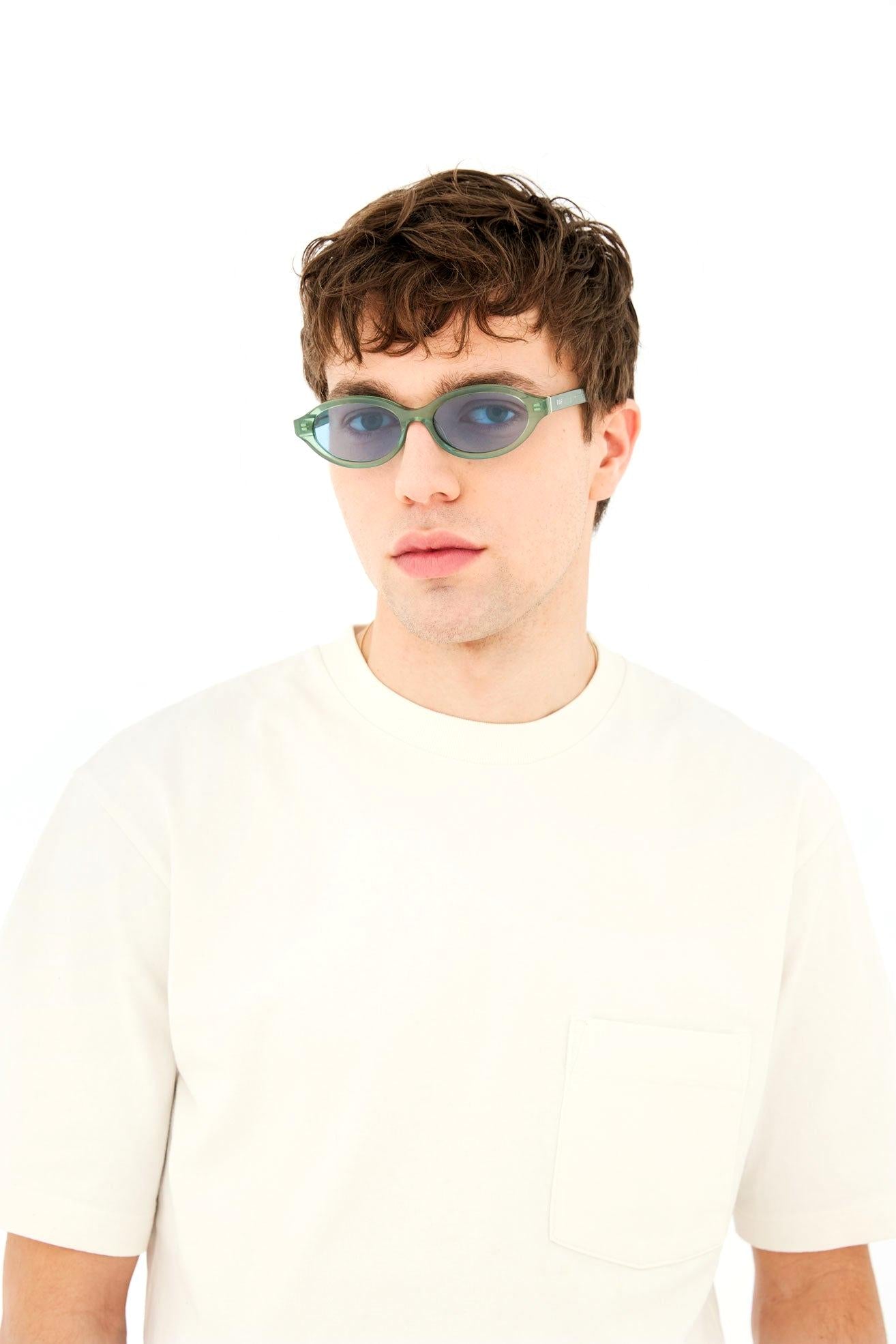 Parola Sage Green Acetato Nylon Glasses