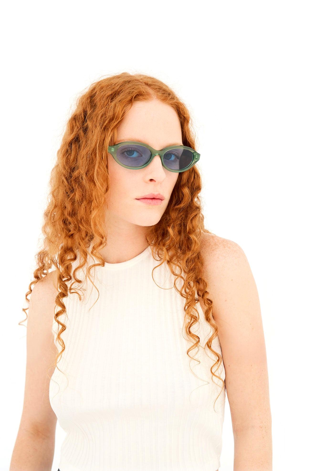 Parola Sage Green Acetato Nylon Glasses