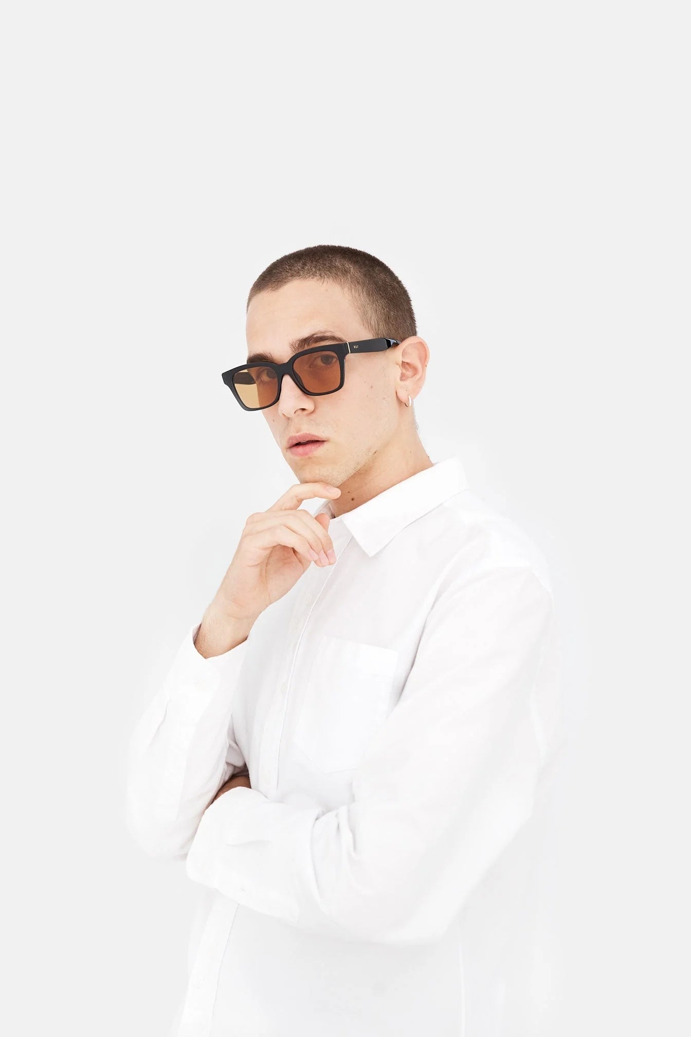 America Refined Black Acetato Nylon Glasses