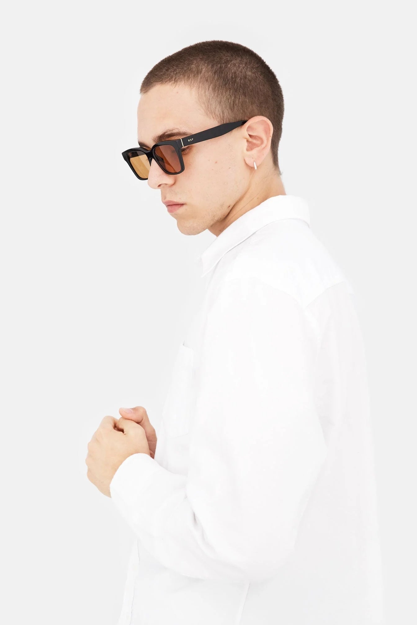 America Refined Black Acetato Nylon Glasses