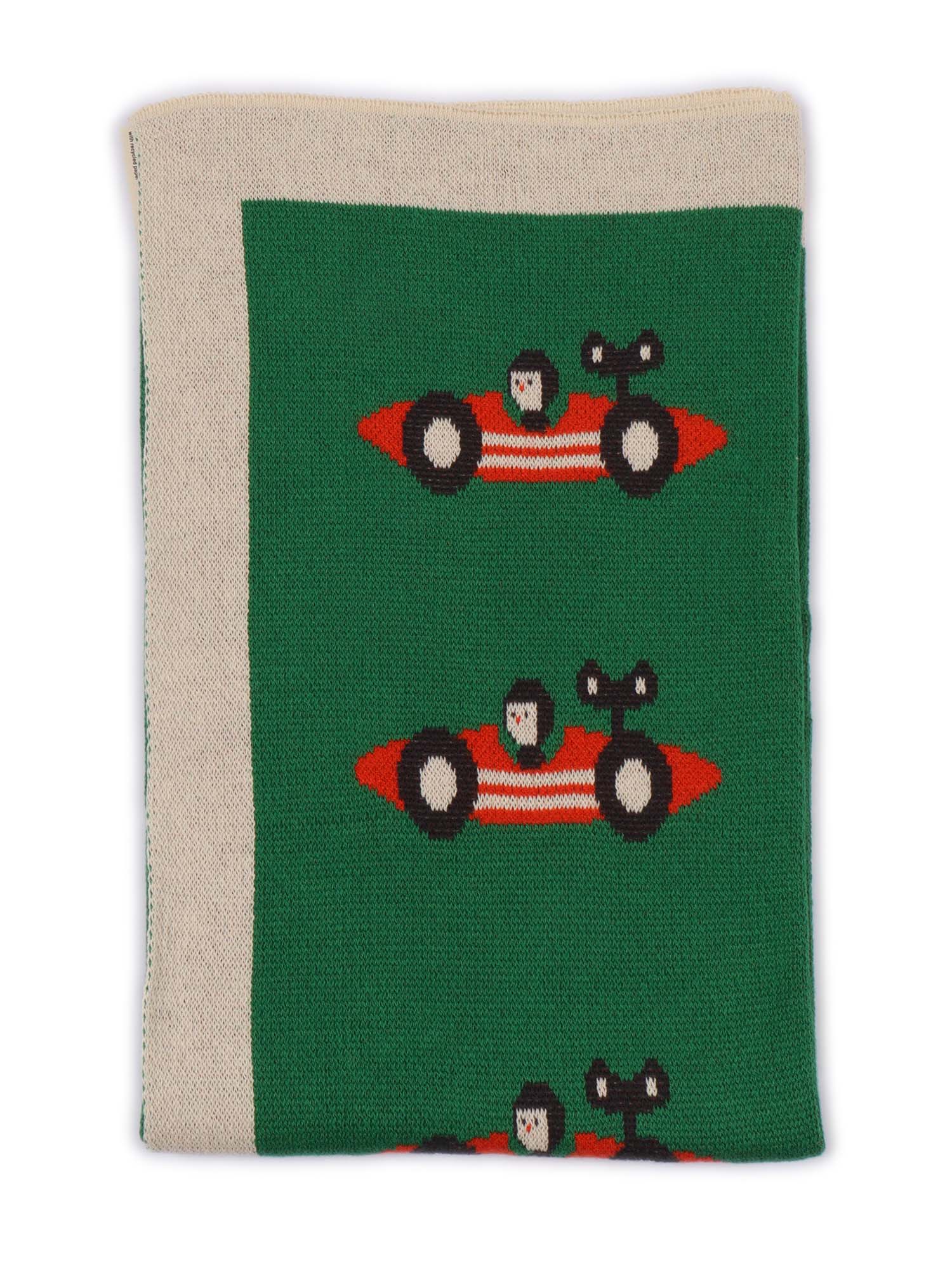 Race Car knitted gift set Green Organic Cotton Box Regalo
