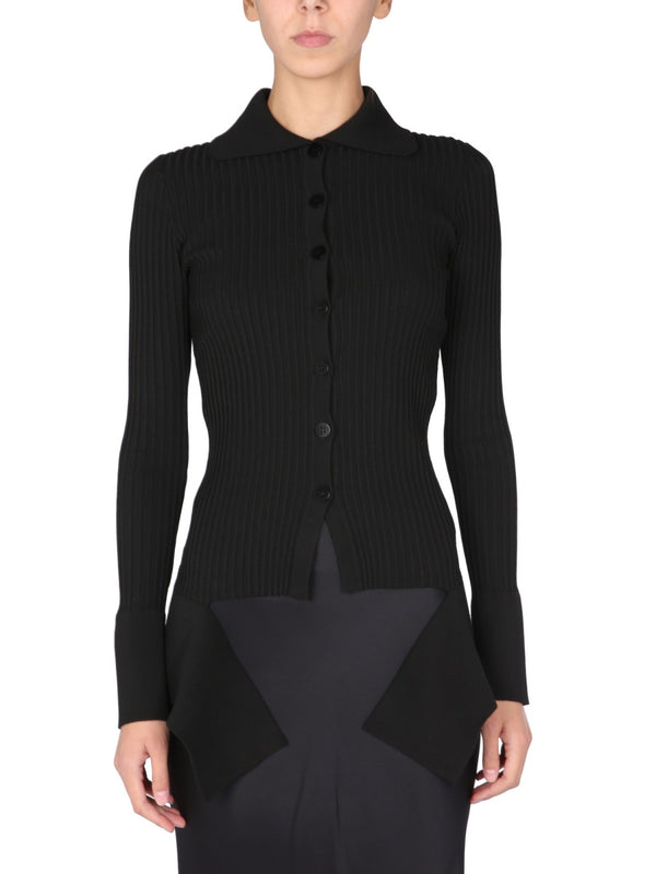 Cardigan With Cut Out Details Black Jumpers