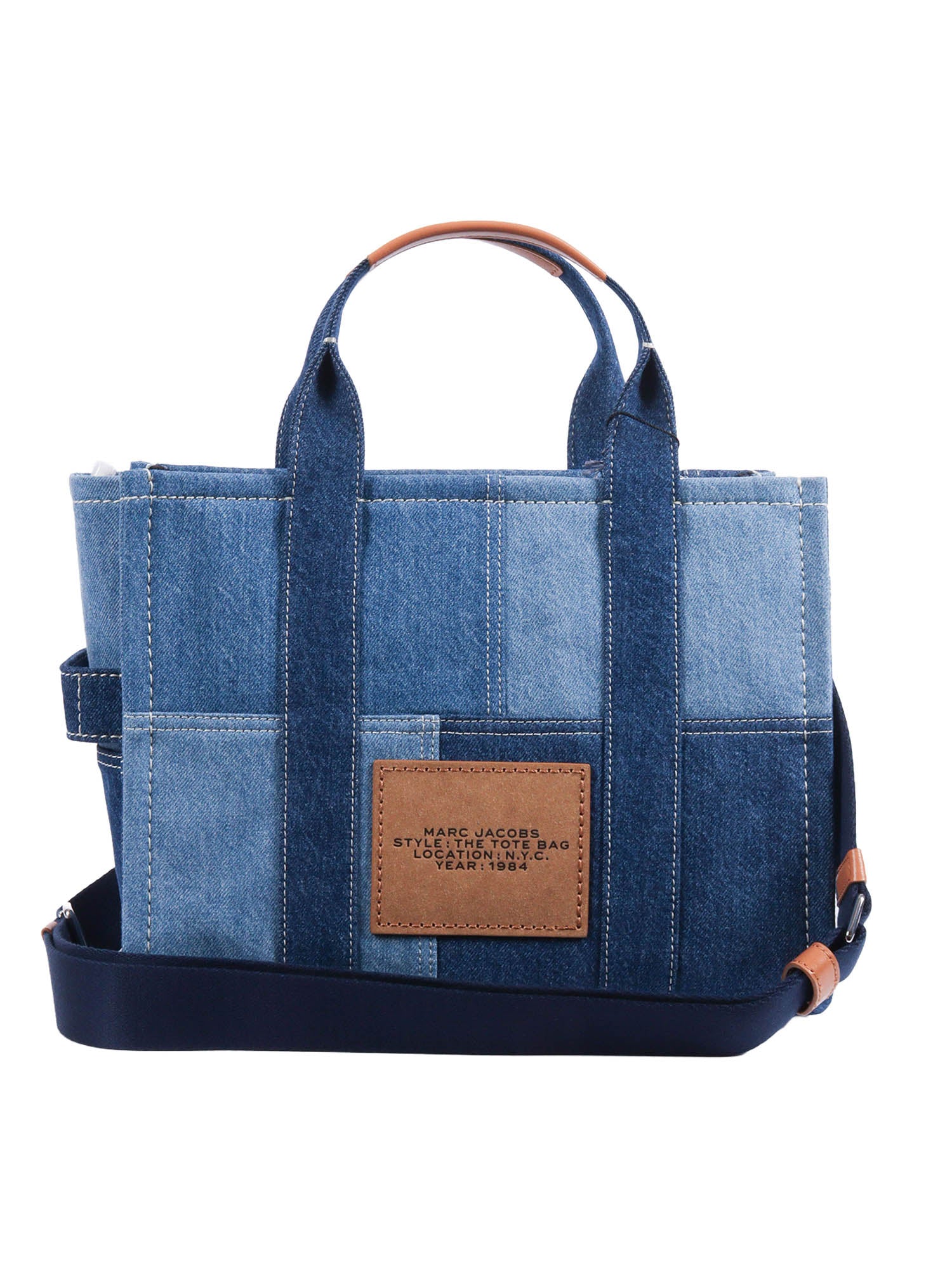 The Medium Tote Blue Cotton Spandex Handbag