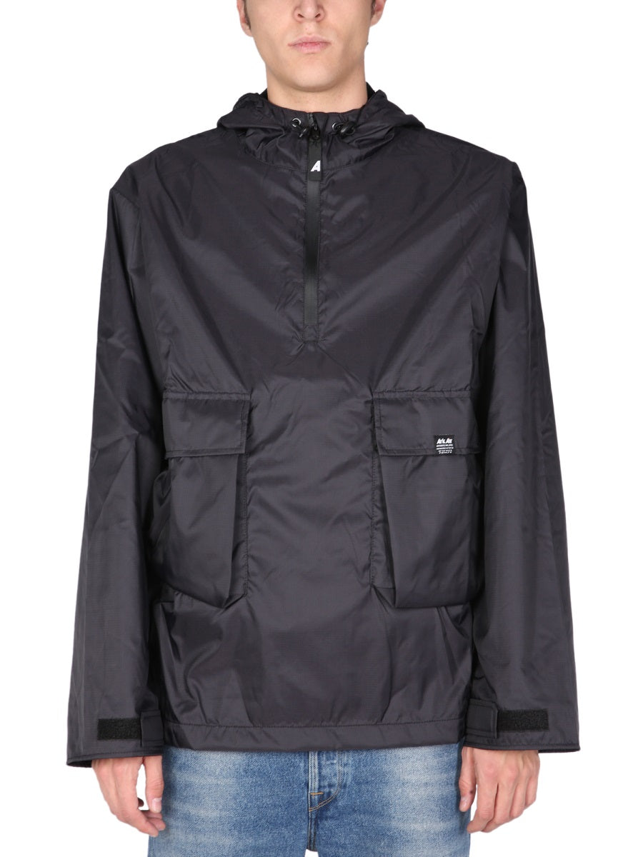 Waterproof Jacket With Tall Neck Black