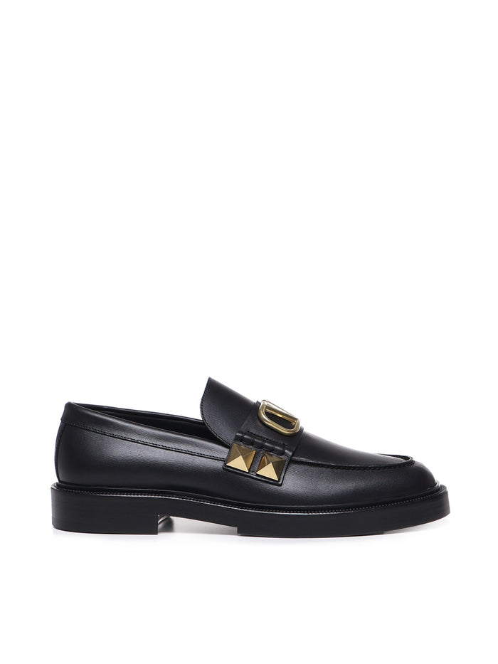 Valentino Garavani Flat Shoes Black Calfskin