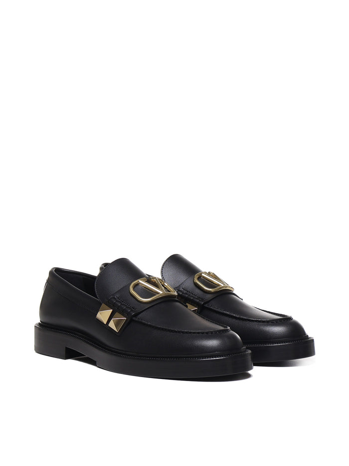 Valentino Garavani Flat Shoes Black Calfskin