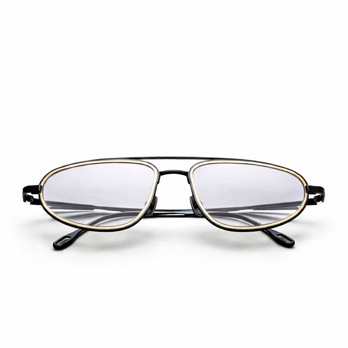 Capote Eyewear C009 Paper Clip Antique Silver Titanio Sunglasses