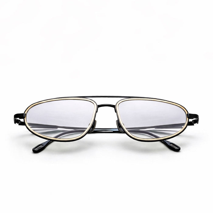 Capote Eyewear C009 Paper Clip Antique Silver Titanio Sunglasses