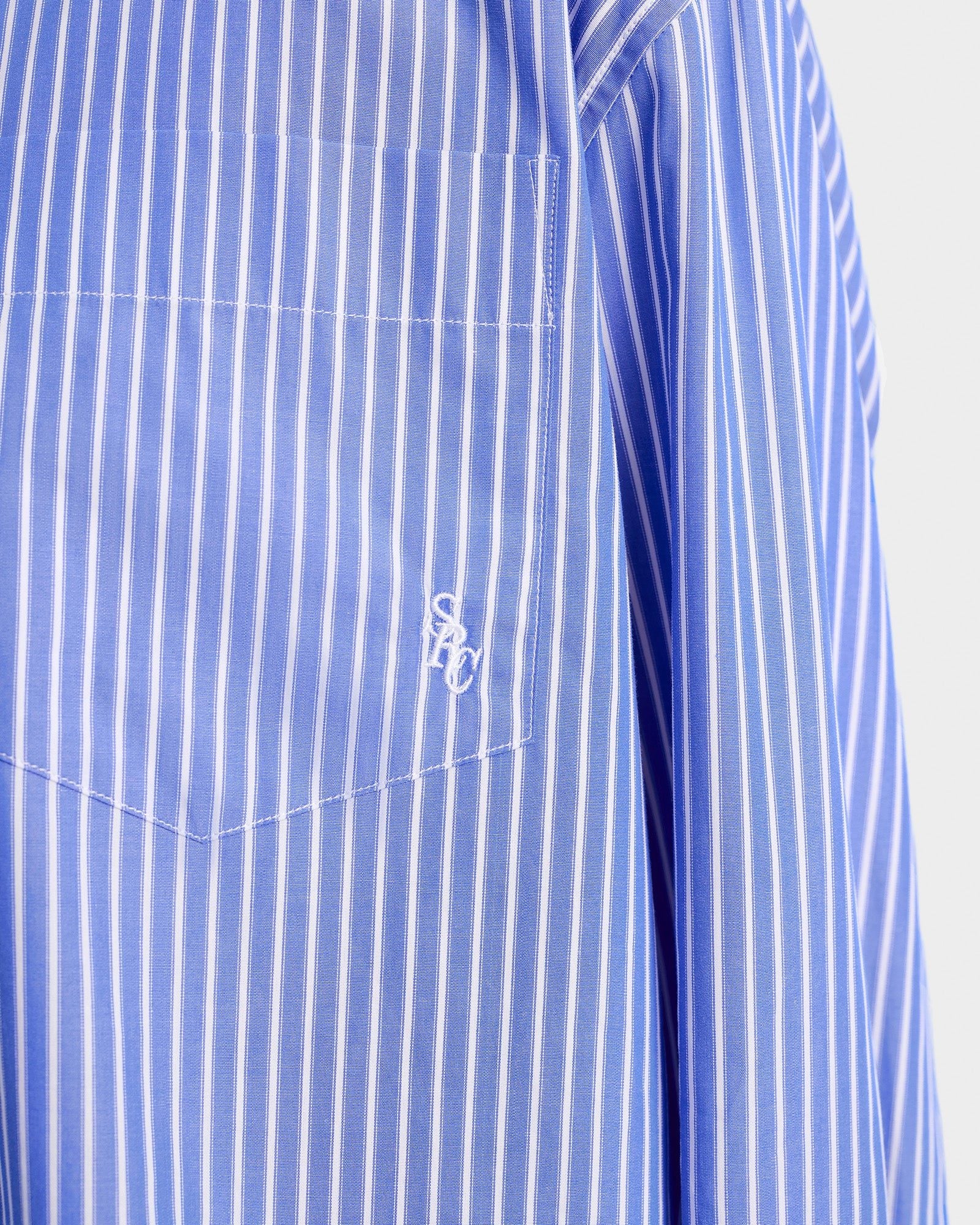 Src Oversized Shirt Blue Cotton