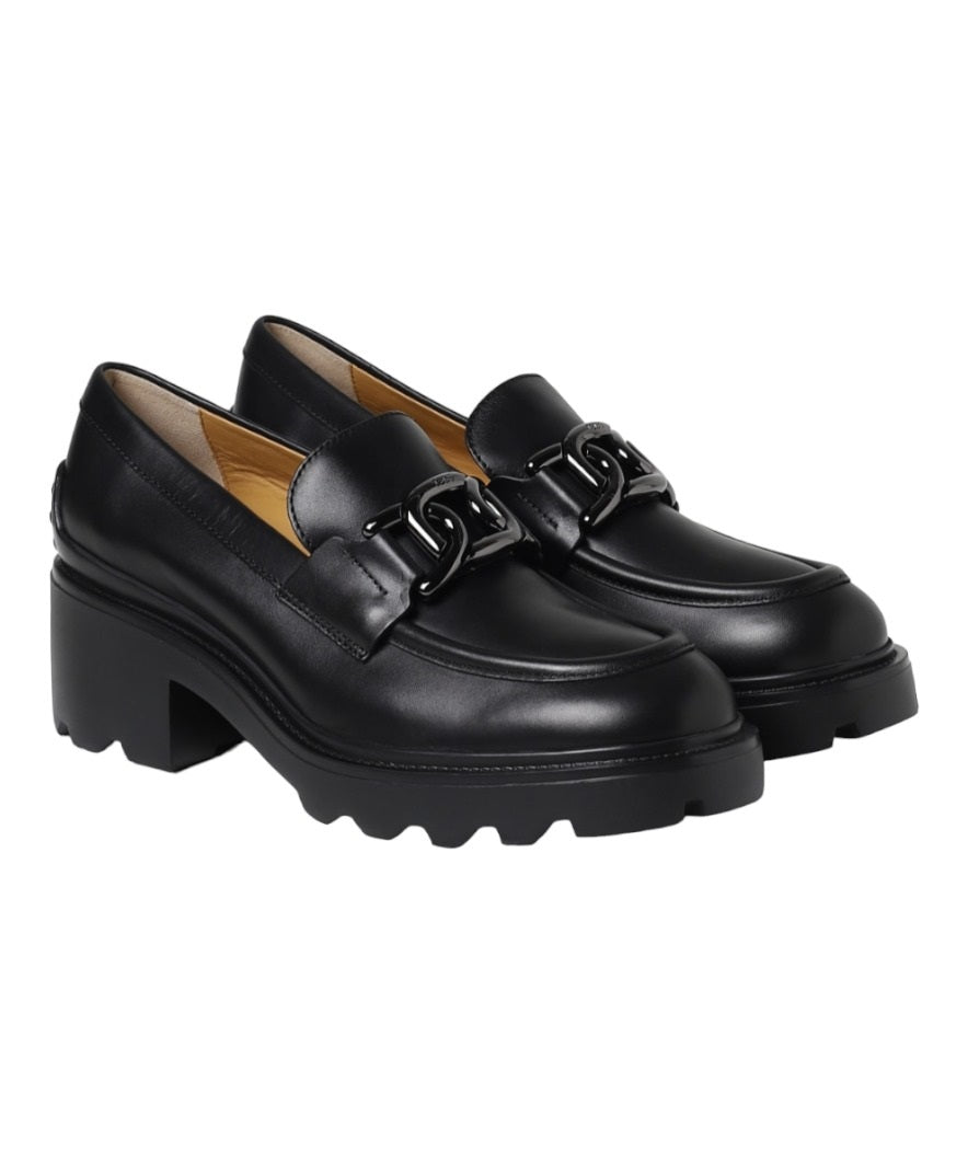 Gomma Carro T60 08d Catena Bomb.met Black Calf Leather Shoe