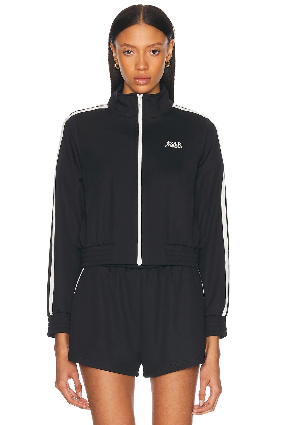 Sr Runner Elio Track Jacket Black Pes Cool Max Recycled