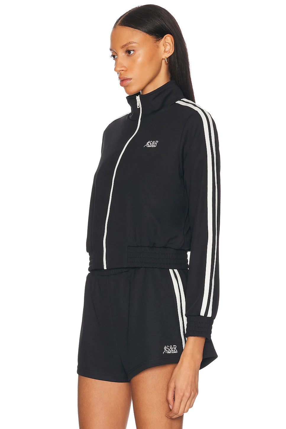 Sr Runner Elio Track Jacket Black Pes Cool Max Recycled