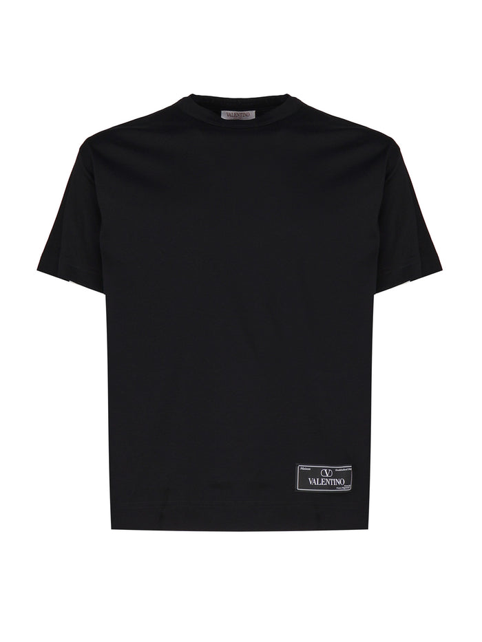 Valentino Garavani T-Shirts And Polos Black Cotton