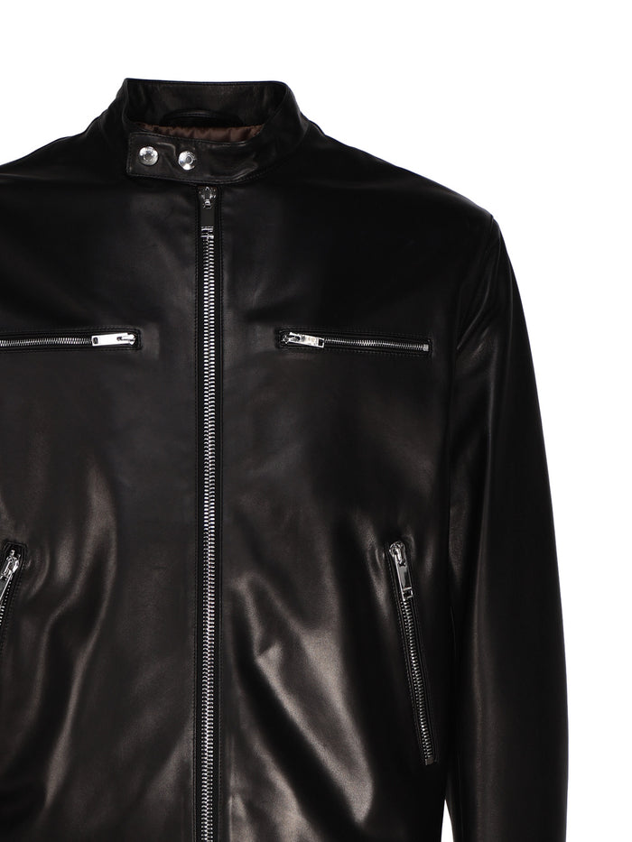 Valentino Garavani Coats Black Lambskin