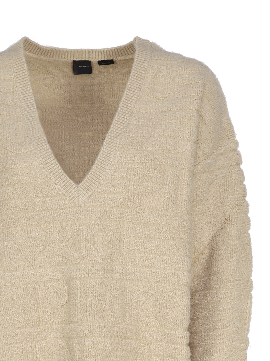 Pinko Sweaters Beige Acrylic