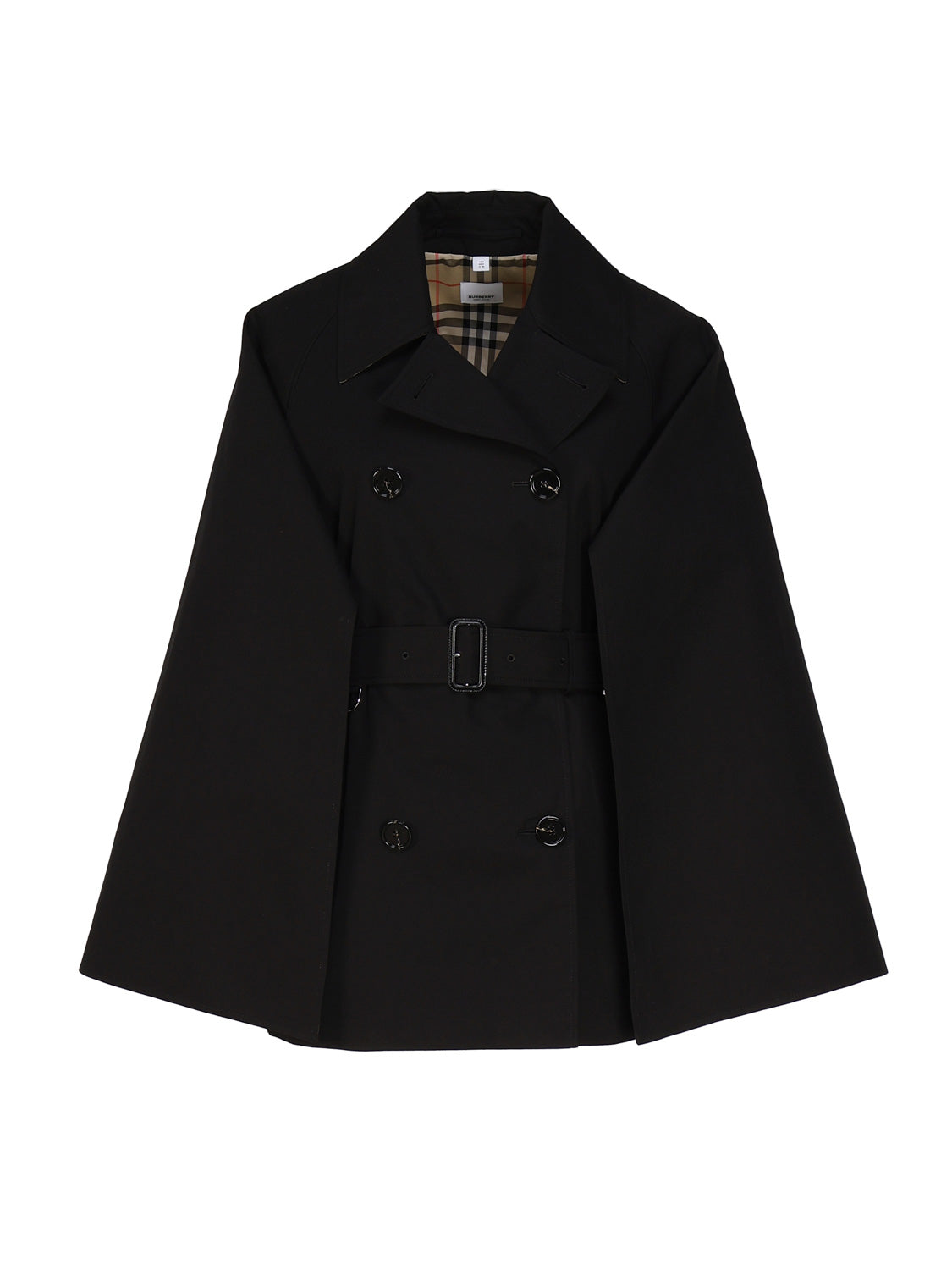 Burberry Coats Black Cotton