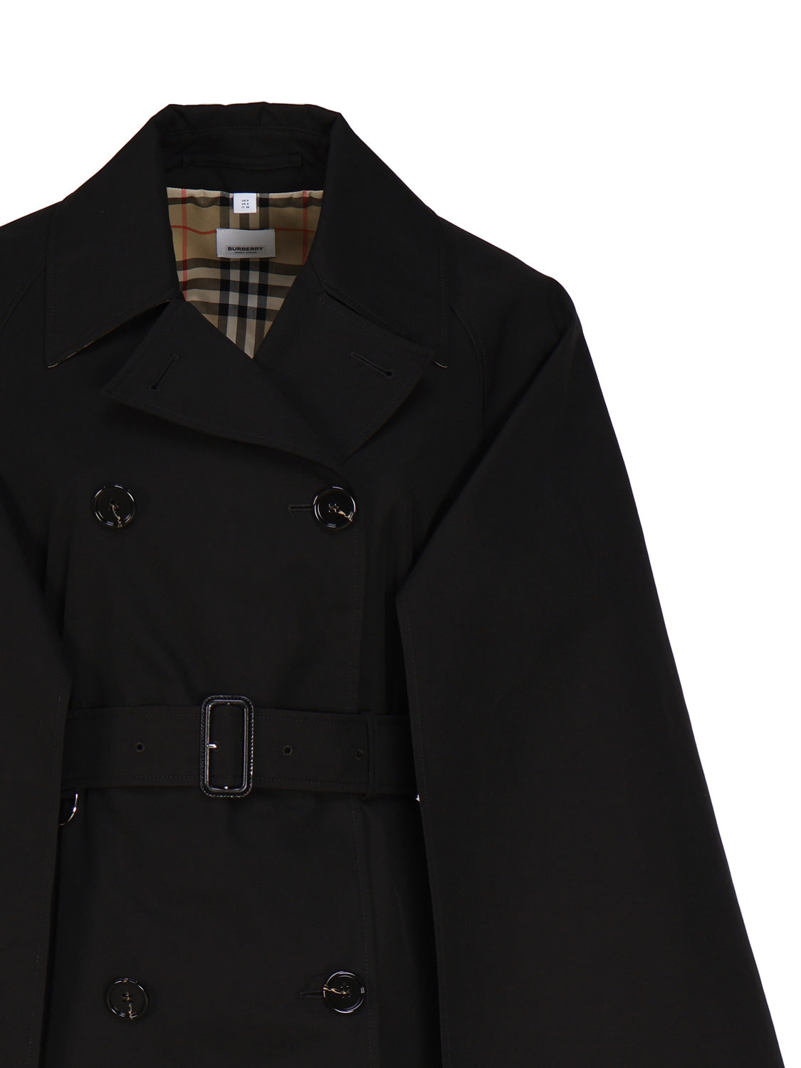 Burberry Coats Black Cotton